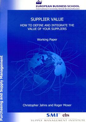 Jahns / Moser | Supplier Value. | E-Book | sack.de