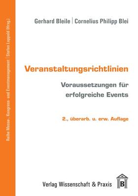 Bleile / Blei | Veranstaltungsrichtlinien. | E-Book | sack.de