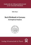 Sturz |  Stock Dividends in Germany. | eBook | Sack Fachmedien