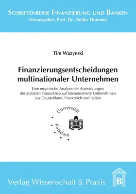 Wazynski |  Finanzierungsentscheidungen multinationaler Unternehmen. | eBook | Sack Fachmedien