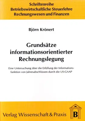 Krönert | Grundsätze informationsorientierter Rechnungslegung. | E-Book | www.sack.de