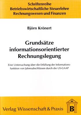 Krönert | Grundsätze informationsorientierter Rechnungslegung. | E-Book | sack.de