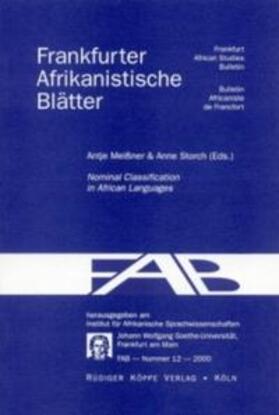 Meißner / Storch | Nominal Classification in African Languages | Buch | 978-3-89645-014-2 | sack.de