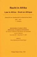 Meinecke / Sippel |  Administration of Justice in Africa — Effectiveness, Acceptance and Assistance | Buch |  Sack Fachmedien