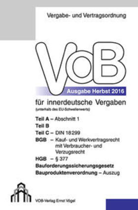Frikell / Hofmann |  VOB Fassung 2016 für innerdeutsche Vergaben | Buch |  Sack Fachmedien