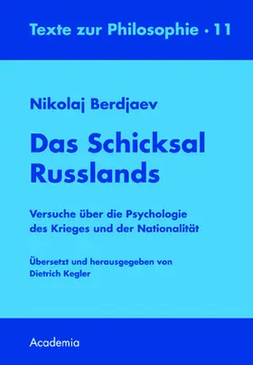 Berdjaev / Kegler |  Das Schicksal Russlands | Buch |  Sack Fachmedien