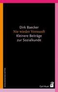 Baecker |  Nie wieder Vernunft | Buch |  Sack Fachmedien