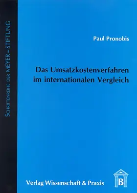 Pronobis |  Das Umsatzkostenverfahren im internationalen Vergleich. | Buch |  Sack Fachmedien