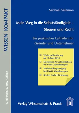 Salamon |  Mein Weg in die Selbstständigkeit – Steuern und Recht. | Buch |  Sack Fachmedien