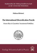 Kleinert |  The International Diversification Puzzle: Home Bias in Countries' Investment Portfolios | Buch |  Sack Fachmedien