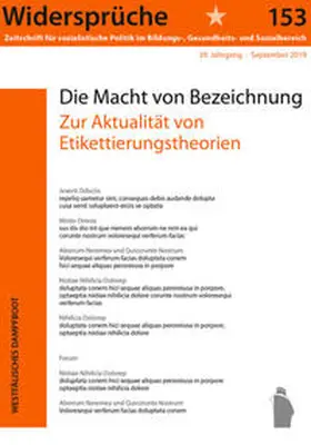 153 |  Widersprüche, Die Macht von Bezeichnung | Buch |  Sack Fachmedien