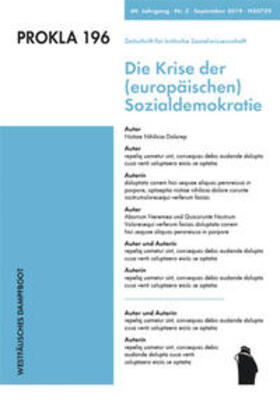 396 | Die Krise der (europäischen) Sozialdemokratie | Buch | 978-3-89691-396-8 | sack.de
