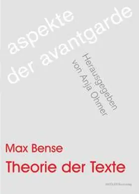 Bense |  Theorie der Texte | Buch |  Sack Fachmedien