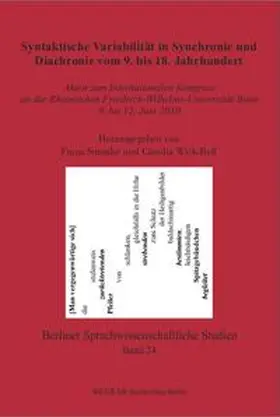 Simmler / Wich-Reif |  Syntaktische Variabilität in Synchronie und Diachronie vom 9. bis 18. Jahrhundert | Buch |  Sack Fachmedien