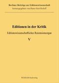 Roloff |  Editionen in der Kritik 5 | Buch |  Sack Fachmedien