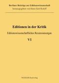 Noe |  Editionen in der Kritik 6 | Buch |  Sack Fachmedien