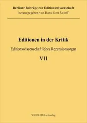 Noe | Editionen in der Kritik 7 | Buch | 978-3-89693-631-8 | sack.de