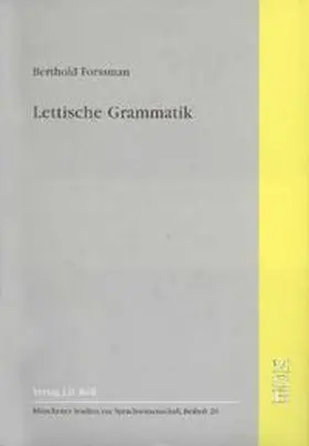 Forssman |  Lettische Grammatik | Buch |  Sack Fachmedien