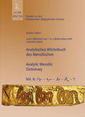 Hallof |  Analytisches Wörterbuch des Meroitischen /Analytic Meroitic Dictionary | Buch |  Sack Fachmedien