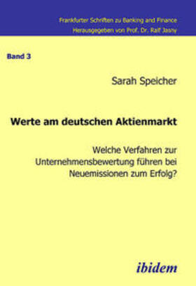 Speicher | Werte am deutschen Aktienmarkt | Buch | 978-3-89821-610-4 | sack.de