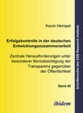 Hempel |  Erfolgskontrolle in der deutschen Entwicklungszusammenarbeit | Buch |  Sack Fachmedien
