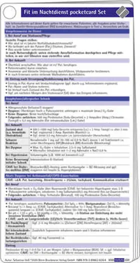 Voß |  Fit im Nachtdienst pocketcard Set | Buch |  Sack Fachmedien