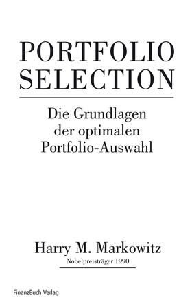 Markowitz |  Portfolio Selection | Buch |  Sack Fachmedien