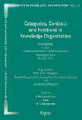 Neelameghan / Raghavan |  Categories, Contexts and Relations in Knowledge Organization | Buch |  Sack Fachmedien