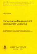 Faisst |  Performance Measurement in Corporate Venturing | Buch |  Sack Fachmedien