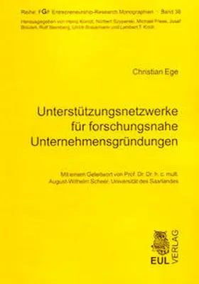 Ege |  Unterstützungsnetzwerke für forschungsnahe Unternehmensgründungen | Buch |  Sack Fachmedien