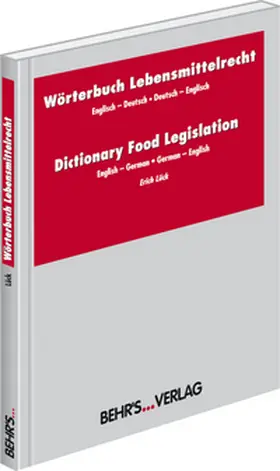 Lück |  Wörterbuch Lebensmittelrecht | Buch |  Sack Fachmedien