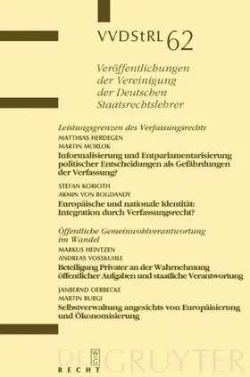  Leistungsgrenzen des Verfassungsrechts. Öffentliche Gemeinwohlverantwortung im Wandel | Buch |  Sack Fachmedien