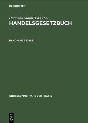 Koller / Canaris / Brüggemann | §§ 343¿382 | Buch | 978-3-89949-174-6 | sack.de
