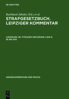 Hilgendorf | Titeleien der Bände 4 bis 8; §§ 185-200 | Buch | 978-3-89949-190-6 | sack.de