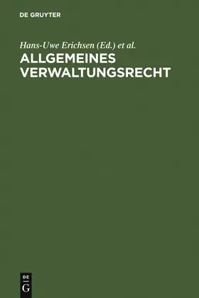 Erichsen / Ehlers / Burgi | Allgemeines Verwaltungsrecht | Buch | 978-3-89949-215-6 | www.sack.de