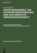 Gollwitzer / Beulke / Böttcher |  MRK/IPBPR; Nachtrag; Autorenverzeichnis; Gesamtregister | Buch |  Sack Fachmedien