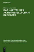 Lutter |  Das Kapital der Aktiengesellschaft in Europa | Buch |  Sack Fachmedien