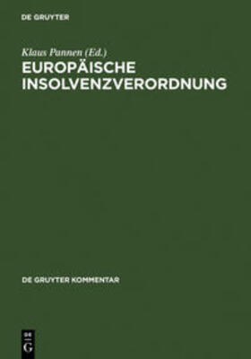 Pannen | Europäische Insolvenzverordnung | Buch | 978-3-89949-364-1 | sack.de