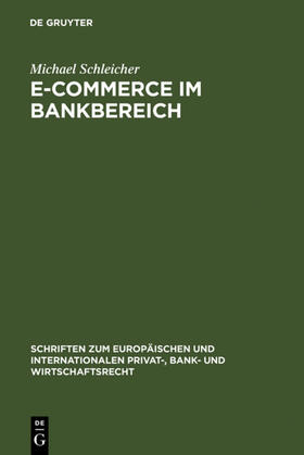 Schleicher | E-Commerce im Bankbereich | Buch | sack.de