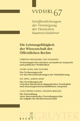 Hillgruber / Volkmann / et al. | Die Leistungsfähigkeit der Wissenschaft des Öffentlichen Rechts | Buch | 978-3-89949-437-2 | sack.de