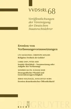 Sacksofsky / Möllers / et al. |  Erosion von Verfassungsvoraussetzungen | Buch |  Sack Fachmedien