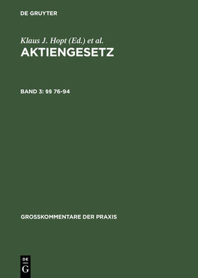 Kort / Habersack / Hopt | §§ 76-94 | Buch | 978-3-89949-596-6 | sack.de