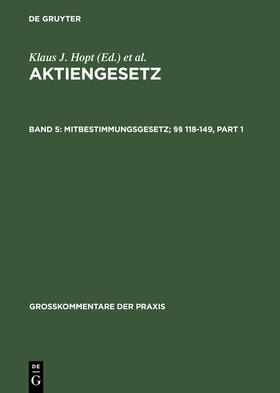 Oetker / Mülbert / Werner | Mitbestimmungsgesetz; §§ 118-149 | Buch | sack.de