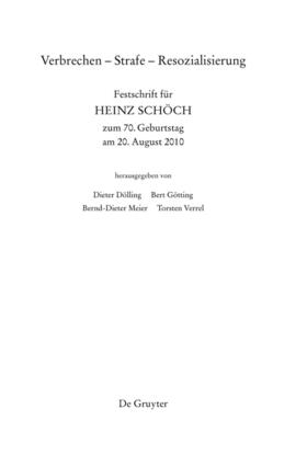 Böttcher / Dölling / Götting | Verbrechen - Strafe - Resozialisierung | E-Book | sack.de