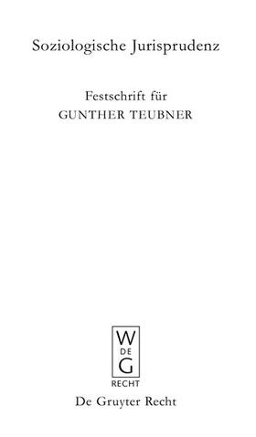 Calliess / Fischer-Lescano / Wielsch | Soziologische Jurisprudenz | E-Book | sack.de