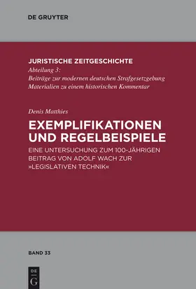 Matthies |  Exemplifikationen und Regelbeispiele | Buch |  Sack Fachmedien