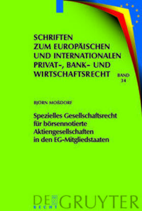 Moßdorf |  Spezielles Gesellschaftsrecht für börsennotierte Aktiengesellschaften in den EG-Mitgliedstaaten | Buch |  Sack Fachmedien