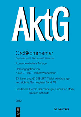 Bezzenberger / Schmidt | §§ 258-277; Titelei; Abkürzungsverzeichnis; Register Band 7/2 | E-Book | sack.de