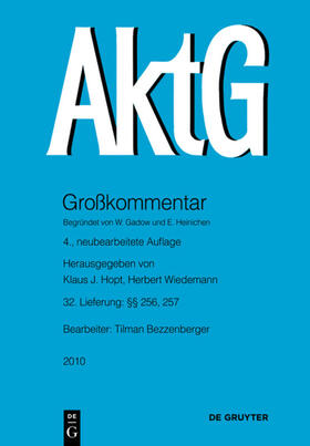Bezzenberger / Hopt / Wiedemann | Aktiengesetz: AktG. Großkommentar | E-Book | sack.de