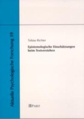 Richter |  Epistemologische Einschätzungen beim Textverstehen | Buch |  Sack Fachmedien